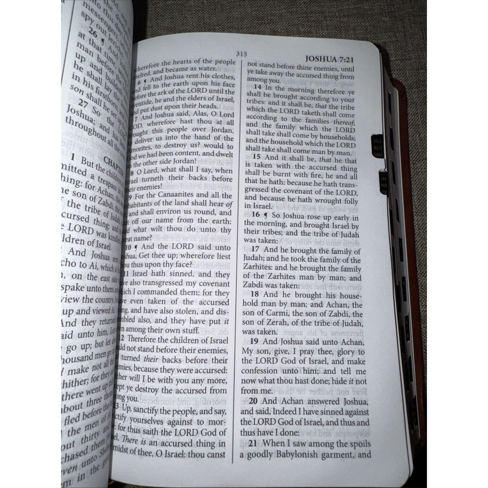 Holy Bible KJV Compact Bible Brown Simulated Leather THUMB INDEXED 2013 - Picture 5 of 6